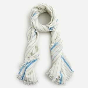 NWT J.Crew Women's Lightweight wool scarf with eyelash fringe AS271 BE